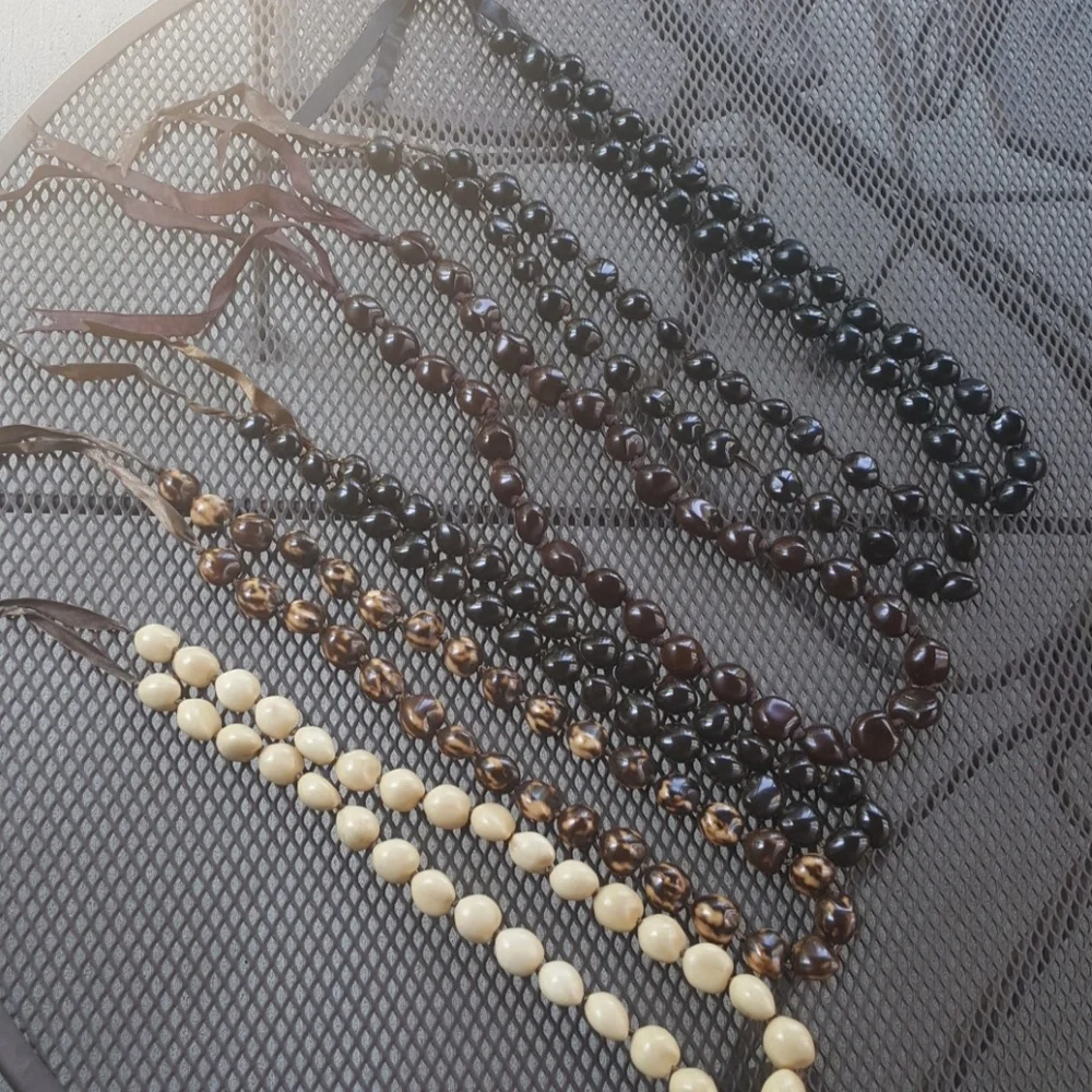 Hawaiian Kukui nut necklace.